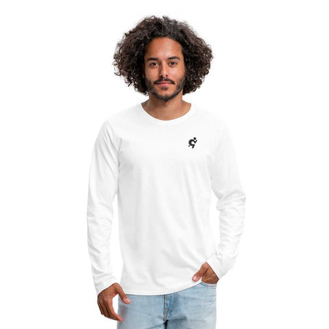 Men's Premium Long Sleeve Top - Logo on Back - Mr.Shit