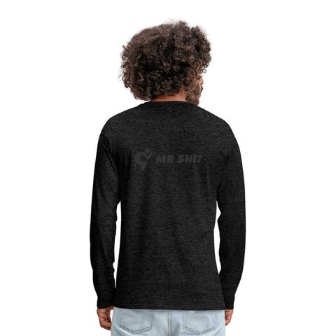 Men's Premium Long Sleeve Top - Logo on Back - Mr.Shit