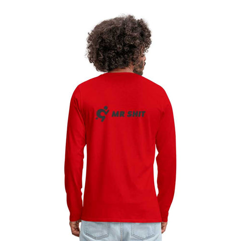 Men's Premium Long Sleeve Top - Logo on Back - Mr.Shit