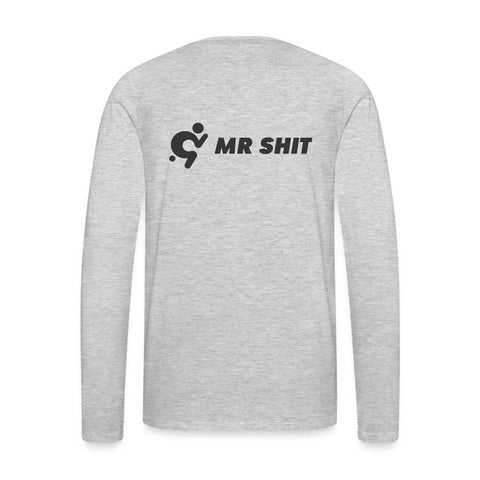 Men's Premium Long Sleeve Top - Logo on Back - Mr.Shit