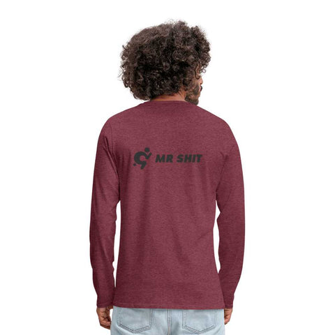 Men's Premium Long Sleeve Top - Logo on Back - Mr.Shit