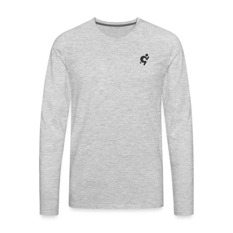 Men's Premium Long Sleeve Top - Logo on Back - Mr.Shit