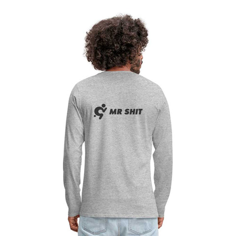 Men's Premium Long Sleeve Top - Logo on Back - Mr.Shit