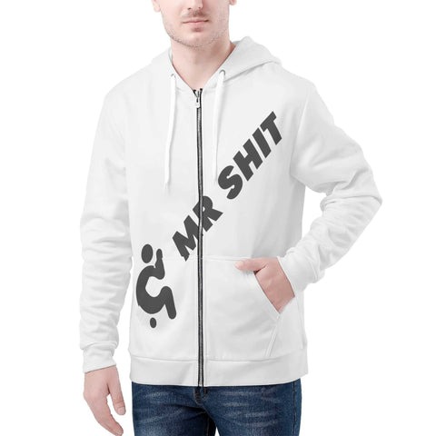 Mr.Shit Men's Printed Zip Hoodie Men's Hoodies $ 64.99