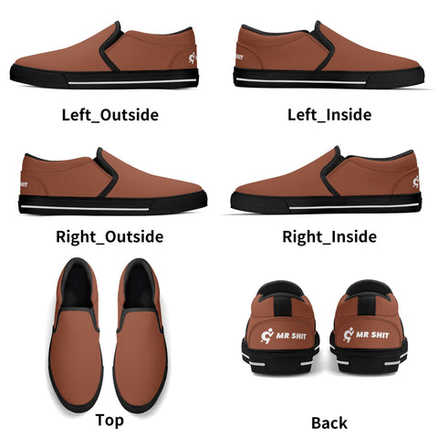 Mens Slip On Shoes - Brown - Mr.Shit