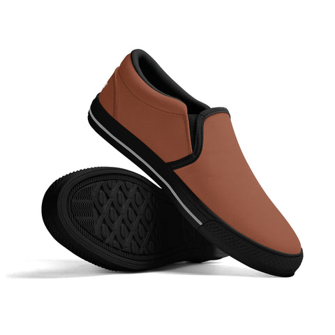 Mens Slip On Shoes - Brown - Mr.Shit