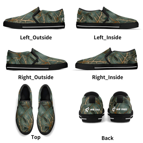 Mens Slip On Shoes - Floral - Mr.Shit