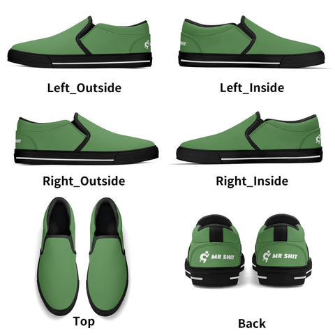 Mens Slip On Shoes - Green - Mr.Shit