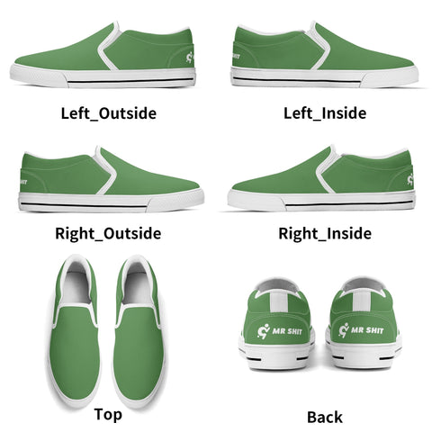 Mens Slip On Shoes - Green - Mr.Shit