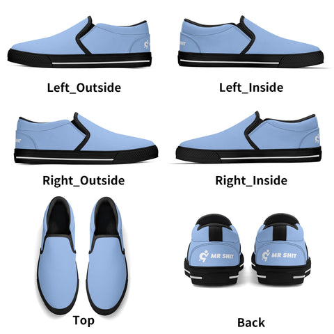 Mens Slip On Shoes - Light Blue - Mr.Shit