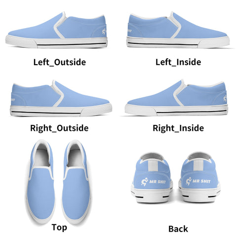 Mens Slip On Shoes - Light Blue - Mr.Shit