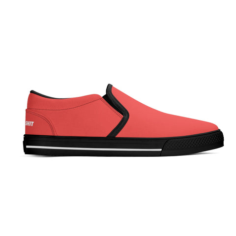 Mens Slip On Shoes - Red - Mr.Shit