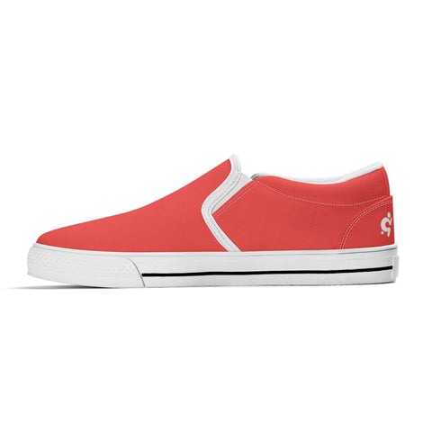 Mens Slip On Shoes - Red - Mr.Shit