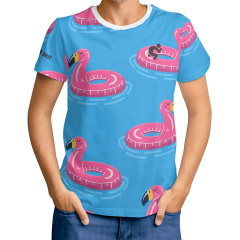 Mr.Shit Mens T-shirt - Flamingo Floaties Men's T-Shirts $ 25.36