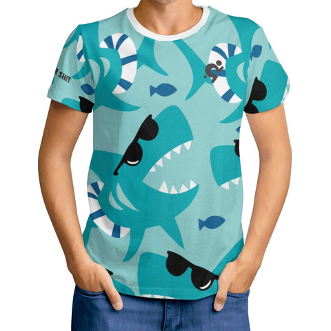 Mr.Shit Mens T-shirt - Sharks Men's T-Shirts $ 25.36