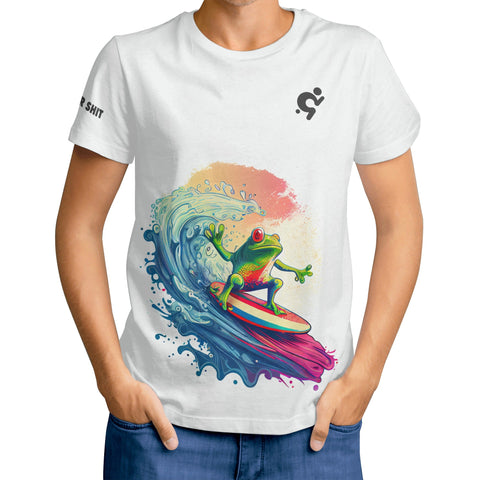 Mens T-shirt - Surfing Frog - Mr.Shit