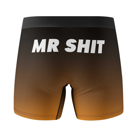 Mens Trunks Underwear - Black and Orange - Mr.Shit