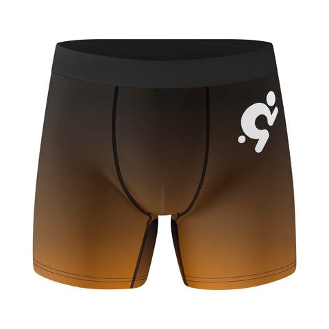 Mens Trunks Underwear - Black and Orange - Mr.Shit