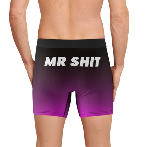 Mens Trunks Underwear - Black and Purple - Mr.Shit