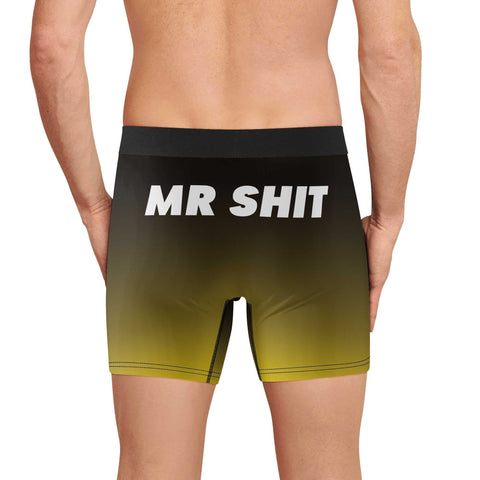 Mens Trunks Underwear - Black and Yellow - Mr.Shit