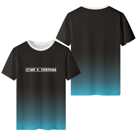 Mr S - Black and Light Blue T-Shirt - Mr.Shit