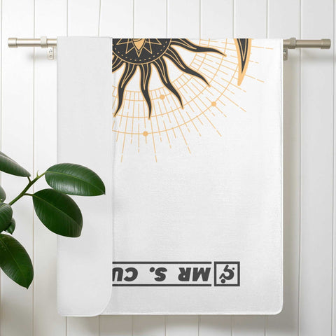 Mr S Customs - Bath / Beach Towel - All Seeing Eye - White - Mr.Shit