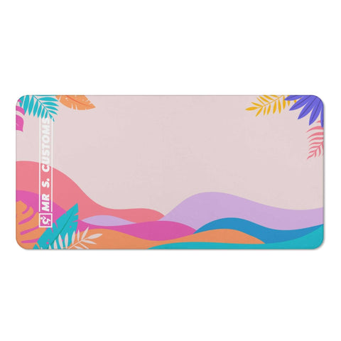 Mr S Customs - Bath / Beach Towel - Floral Pink - Mr.Shit