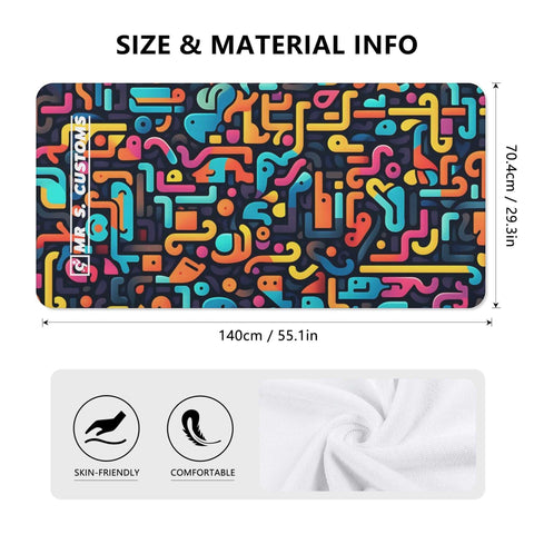 Mr S Customs - Bath / Beach Towel - Funky Pattern - Mr.Shit