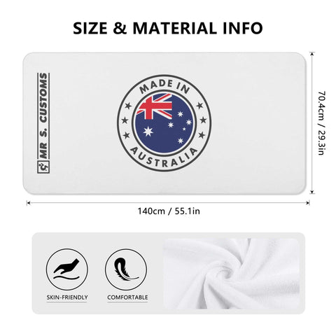 Mr S Customs - Bath / Beach Towel - Made in Australia - Mr.Shit