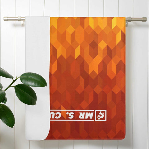 Mr S Customs - Bath / Beach Towel - Orange Pattern - Mr.Shit