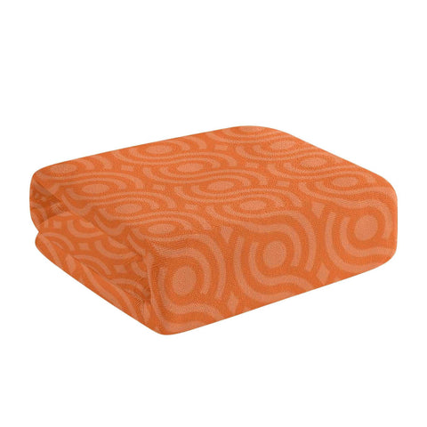 Mr S Customs - Bath / Beach Towel - Orange Pattern 2 - Mr.Shit