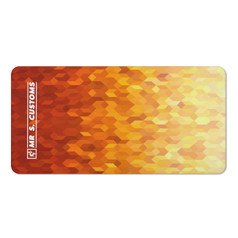 Mr S Customs - Bath / Beach Towel - Orange Pattern - Mr.Shit