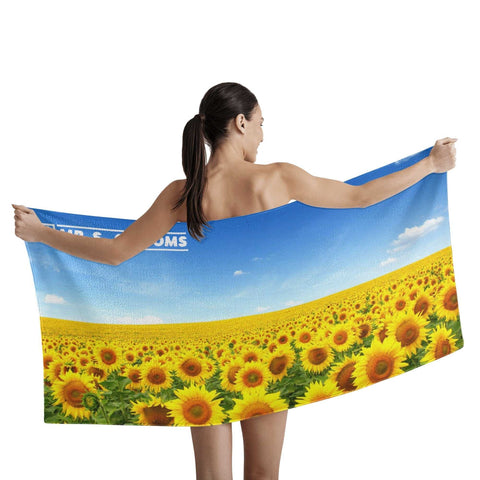 Mr.Shit Mr S Customs - Bath / Beach Towel - Sunflowers All Towels $ 29.42