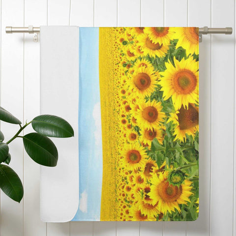 Mr S Customs - Bath / Beach Towel - Sunflowers - Mr.Shit