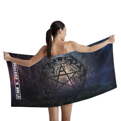 Mr.Shit Mr S Customs - Bath / Beach Towel - Wiccan All Towels $ 29.42