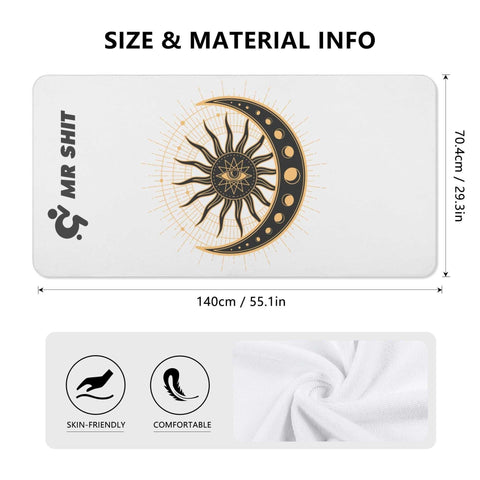 Mr Shit - Bath / Beach Towel - All Seeing Eye - White - Mr.Shit