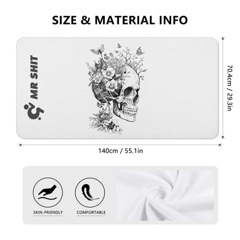 Mr Shit - Bath / Beach Towel - Floral Skull - Mr.Shit