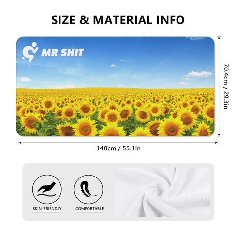 Mr Shit - Bath / Beach Towel - Sunflowers - Mr.Shit