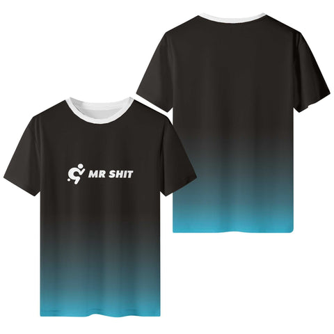 Mr Shit - Black and Light Blue T-Shirt - Mr.Shit