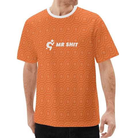 Mr.Shit Mr Shit - Orange Pattern 2 T-Shirt Men's T-Shirts $ 24.84