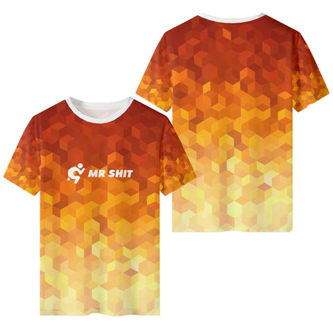 Mr Shit - Orange Pattern T-Shirt - Mr.Shit