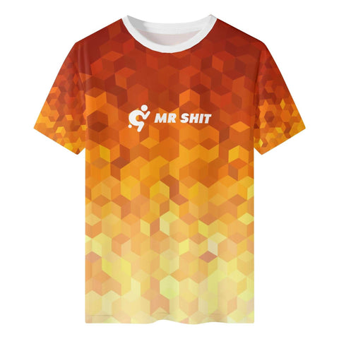 Mr Shit - Orange Pattern T-Shirt - Mr.Shit