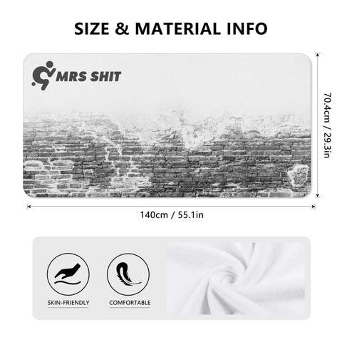 Mrs Shit - Bath / Beach Towel - Brick Wall - Mr.Shit