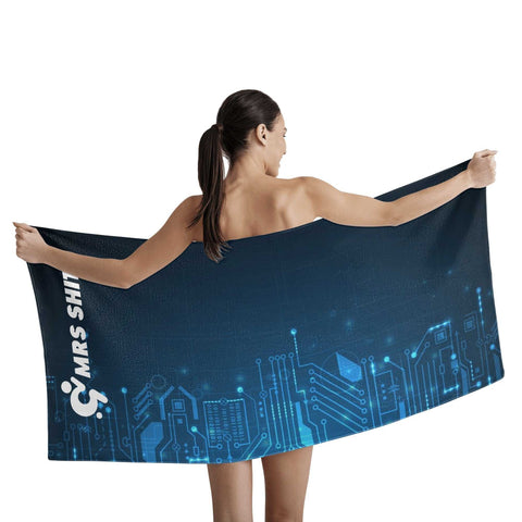 Mr.Shit Mrs Shit - Bath / Beach Towel - Computer Circuit All Towels $ 29.42