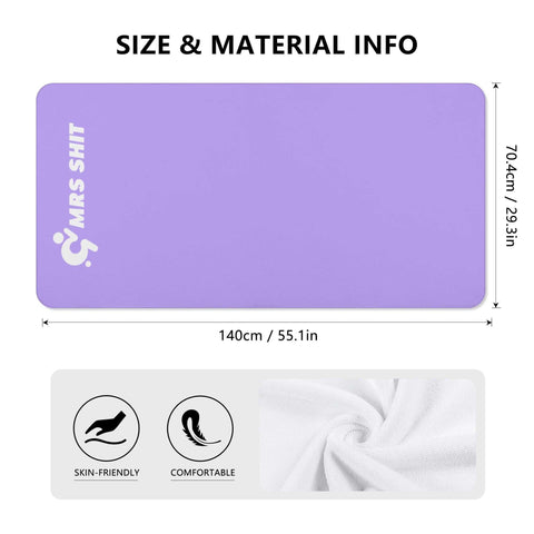 Mrs Shit - Bath / Beach Towel - Pastel Purple 2 - Mr.Shit