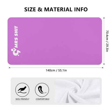 Mrs Shit - Bath / Beach Towel - Pastel Purple - Mr.Shit