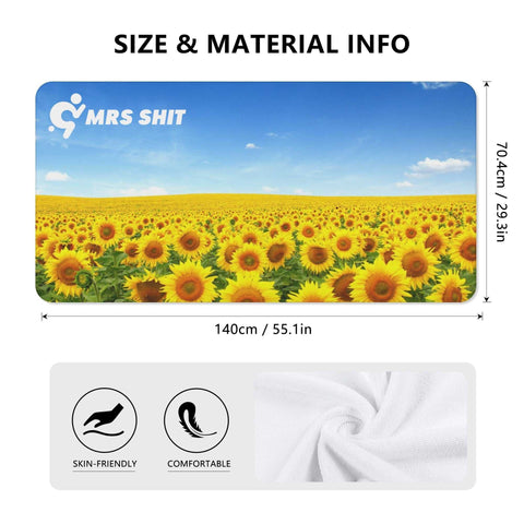 Mrs Shit - Bath / Beach Towel - Sunflowers - Mr.Shit