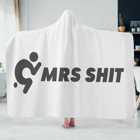 Mrs Shit Hooded Blanket - Mr.Shit