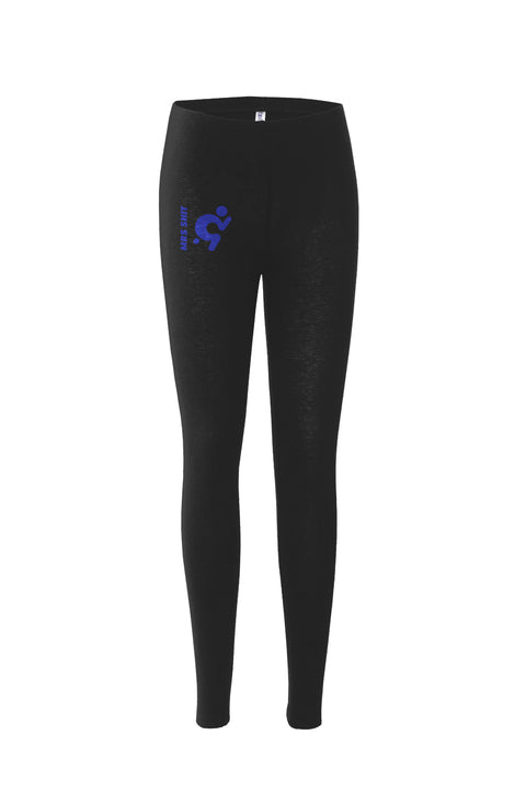 Mr.Shit Womens Leggings - Blue Logo Activewear $ 40.00