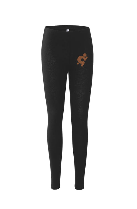 Mr.Shit Womens Leggings - Brown Logo Activewear $ 40.00